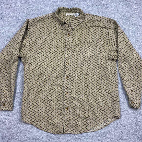 Bugle boy shirt mens XL vintage all over print geometric button-down bold loud - Picture 1 of 7